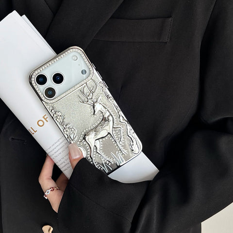 Silver Deer Embossed Luxe Case