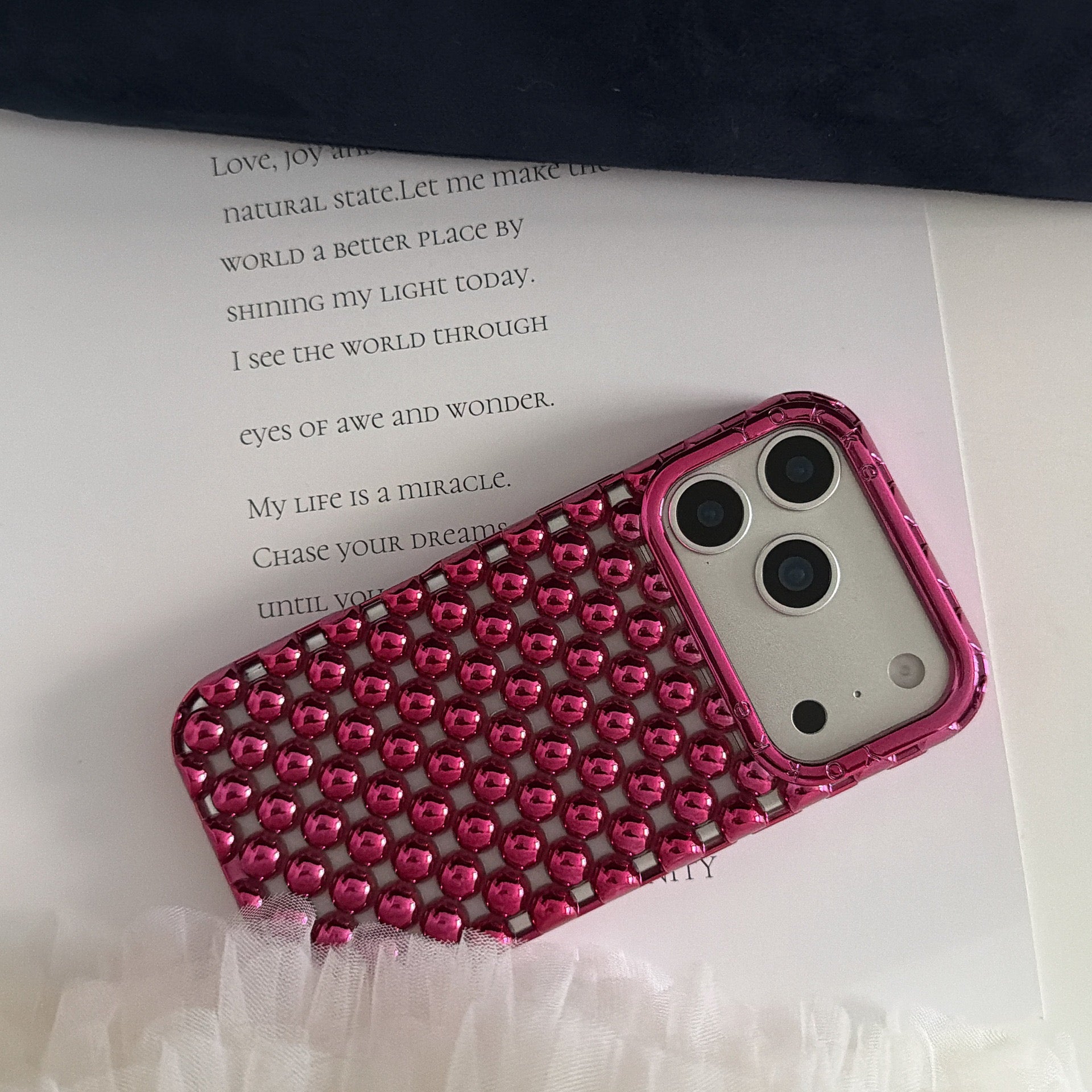 Pink queen Metal Studded Luxe Case