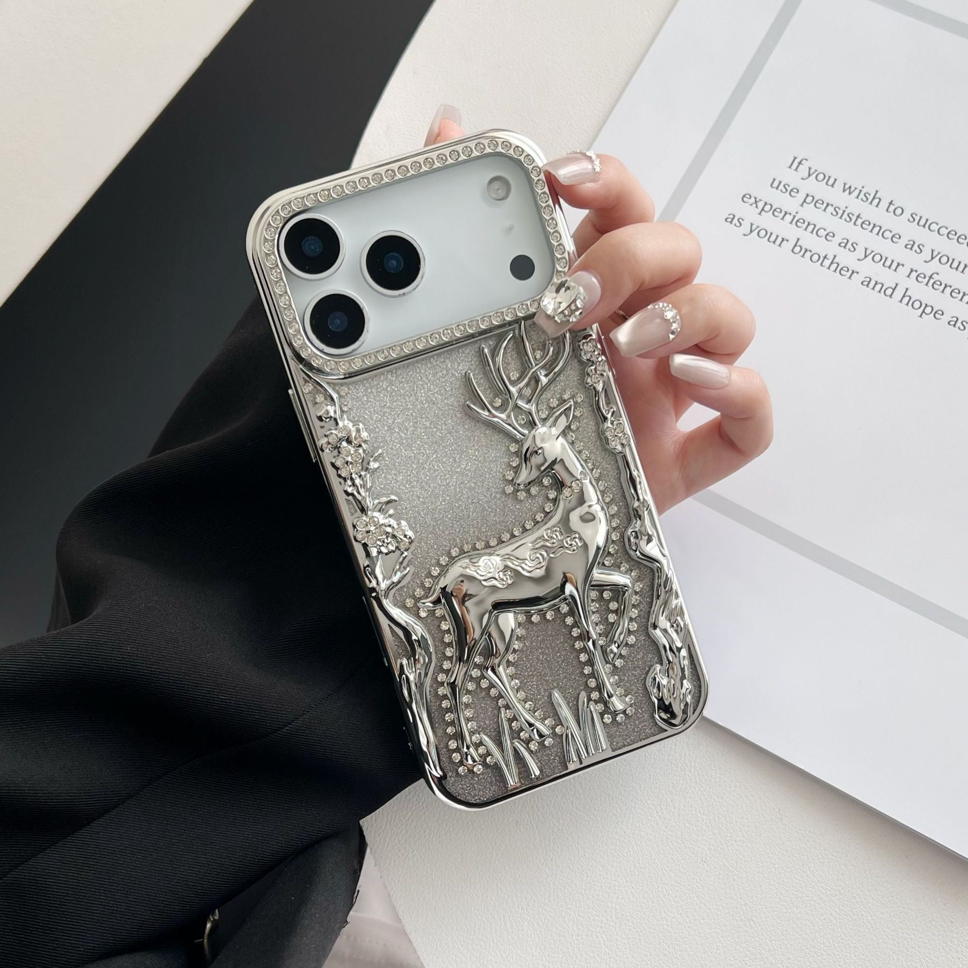 Silver Deer Embossed Luxe Case