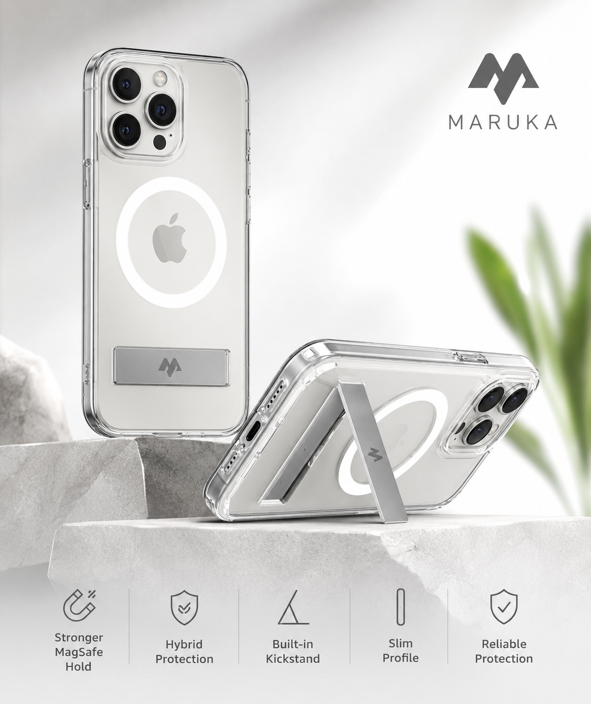 MARUKA ELITE — Aluminium Kickstand Magnetic