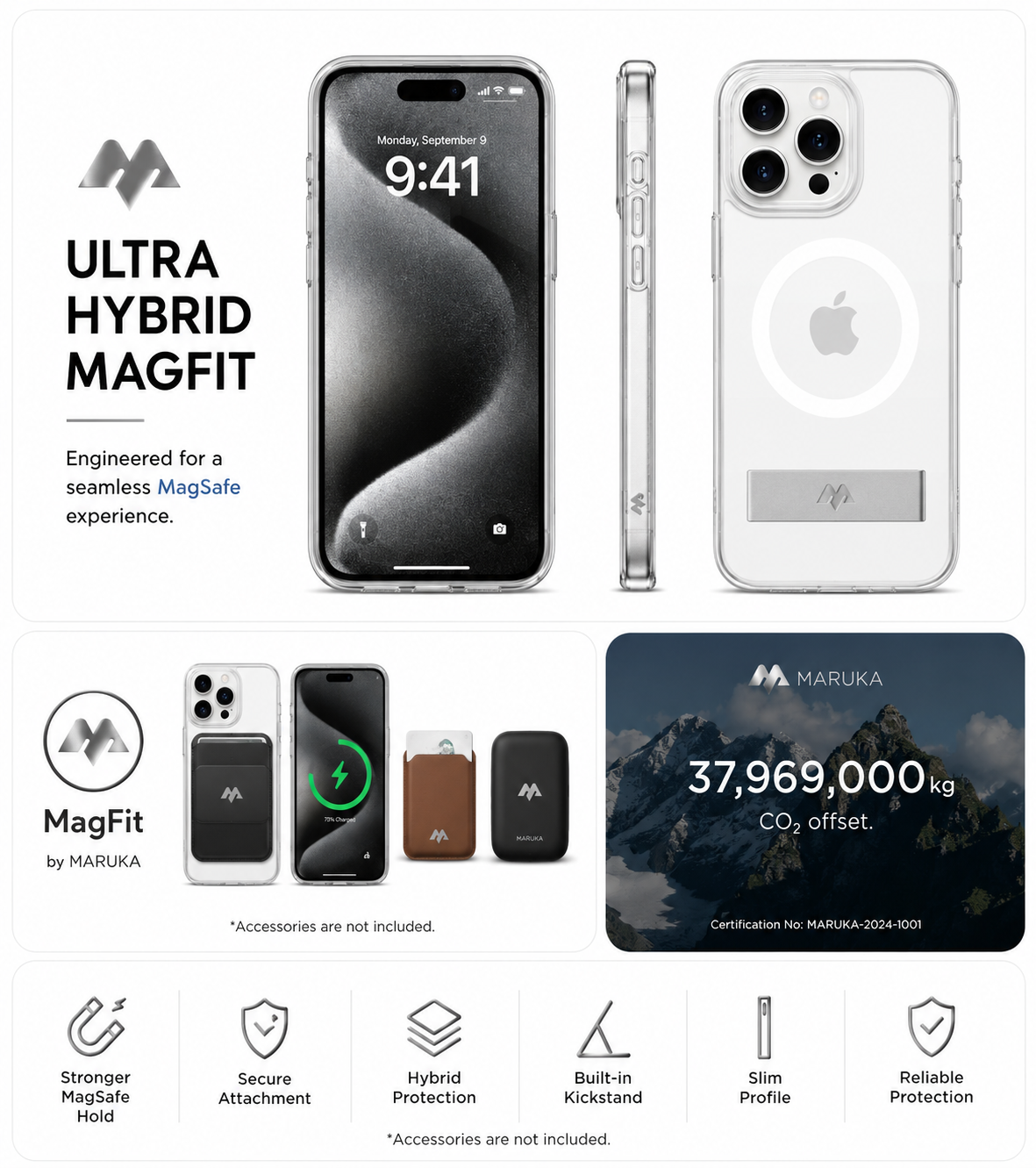 MARUKA ELITE — Aluminium Kickstand Magnetic