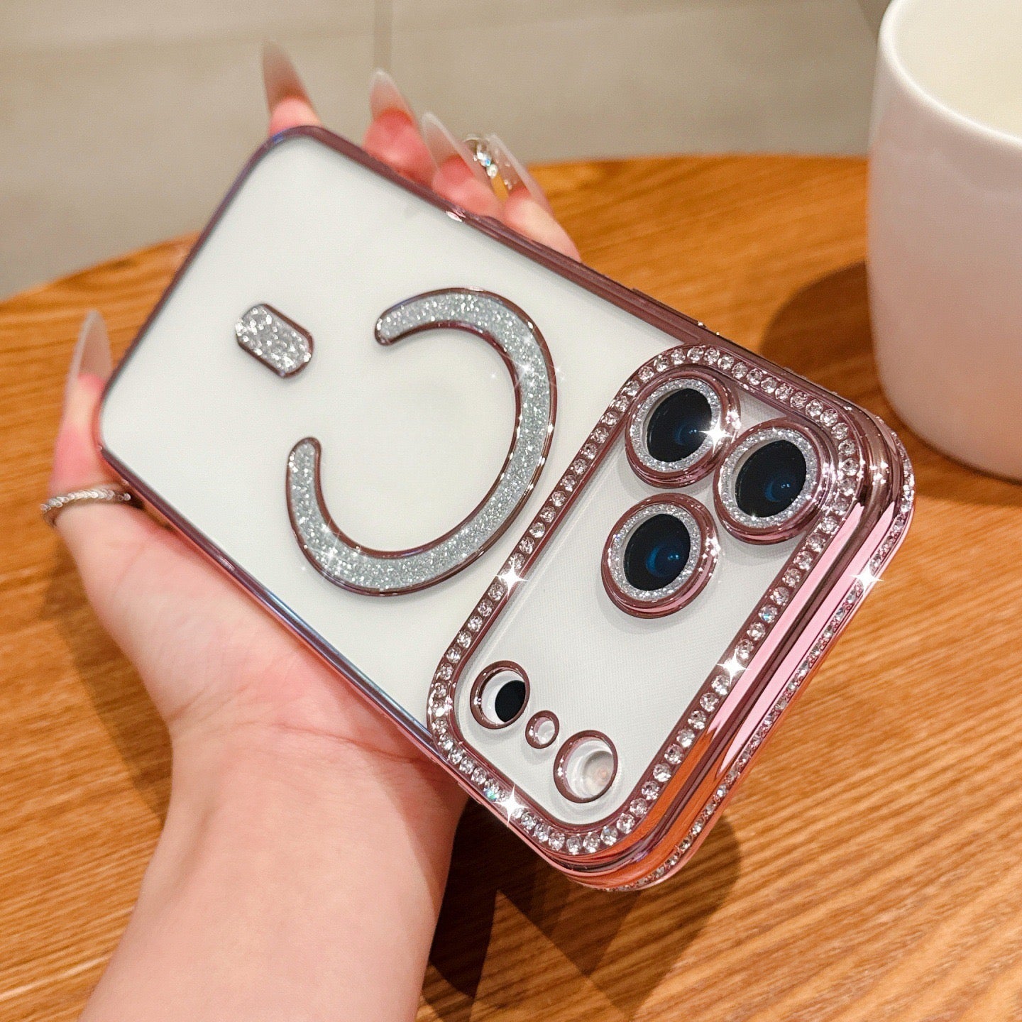 Luxury Crystal Ring Holder Case – Brown