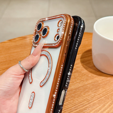 Luxury Crystal Ring Holder Case – Brown