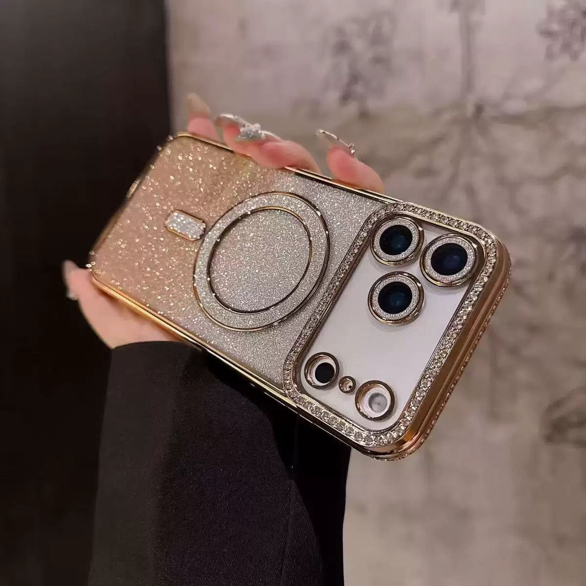 Luxury Crystal Ring Holder Case – cosmic orange