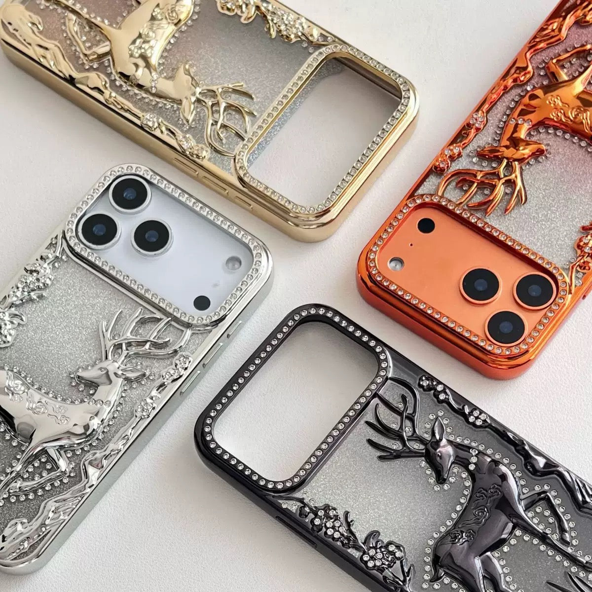 Silver Deer Embossed Luxe Case