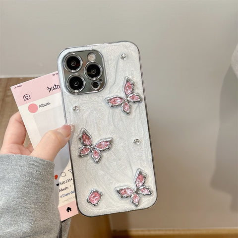 Crystal Butterfly Luxe Case (Silver)