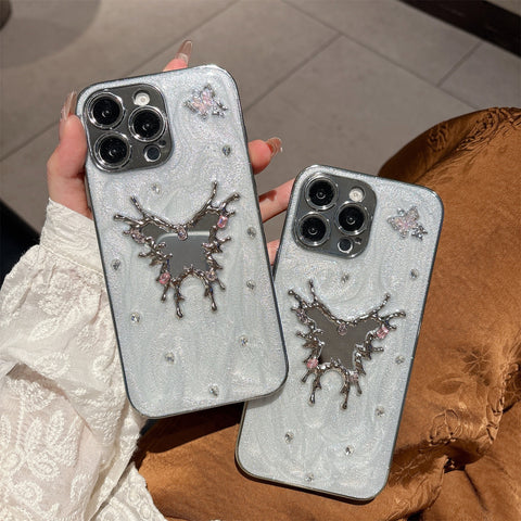 Crystal Butterfly Mirror Case