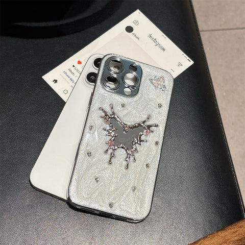 Crystal Butterfly Mirror Case