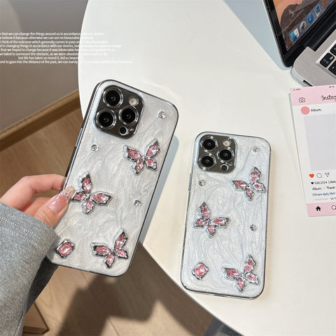 Crystal Butterfly Luxe Case (Silver)