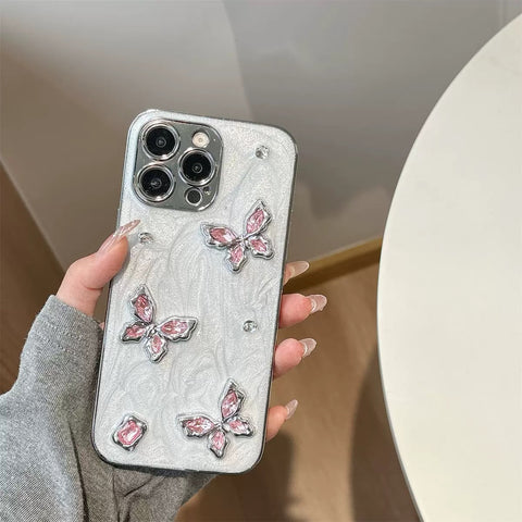 Crystal Butterfly Luxe Case (Silver)