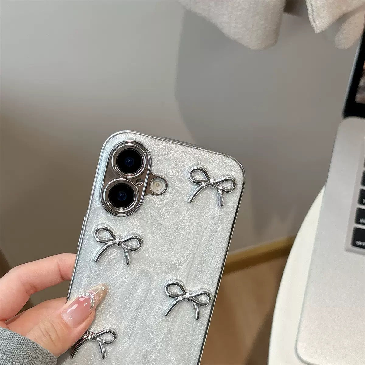 Crystal Butterfly Luxe Case (Silver)