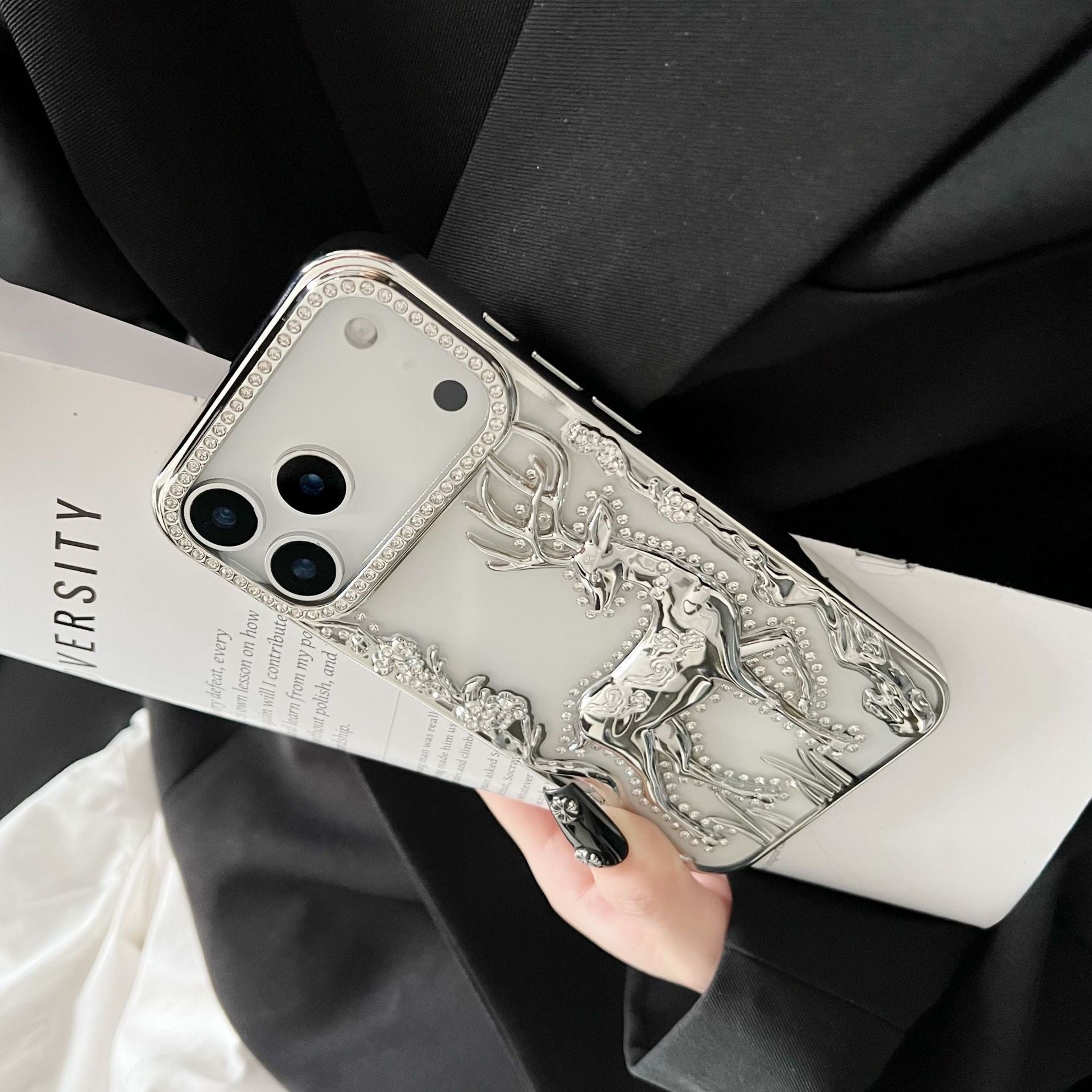 Silver Deer Embossed Luxe Case