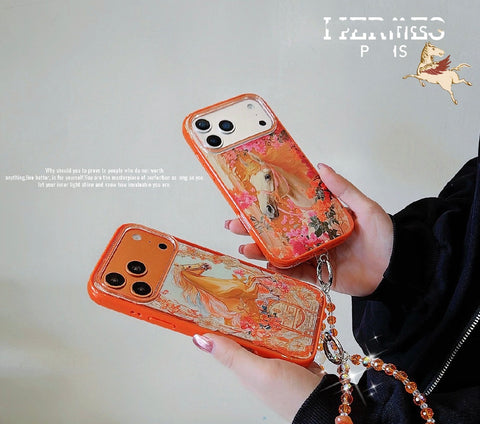 Horse Charm Case with Wrist Strap