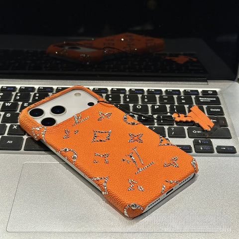 Designer Monogram Luxe Case (Orange)