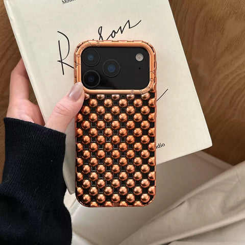 Bronze Metal Studded Luxe Case